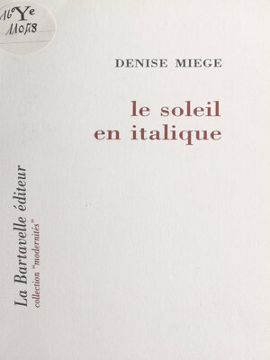 cover image of Le soleil en italique